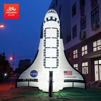 Cinéramine publicitaire gonflable géant personnalisable de 8 m, étanche, en forme de fusée spatiale