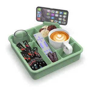 Couch Cup Holder Tray Handy Silicone Couch Caddy Waterproof Anti-Spill Sofa Cup Holder For Snacks Beverage Remote