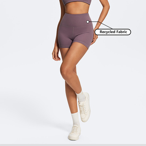 Mayorista Personalizado <span class=keywords><strong>Mallas</strong></span> <span class=keywords><strong>Cortas</strong></span> de Compresión Reciclado Gimnasio <span class=keywords><strong>Yoga</strong></span> Short Mujeres Cintura Alta Pantalones Cortos Ajustados para Mujeres Gimnasio - Product Image 4