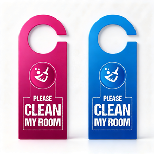Letreros de PVC Personalizados de Alta Calidad para Puertas, Impresión de Plástico para Hoteles y Oficinas, Etiquetas para Colgar Ropa, Venta al Por Mayor - Product Image 2
