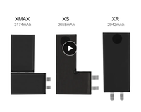 Set peralatan isi ulang baterai untuk iPhone x, XR, XS, Max 11 11, 12 13 14 14PRO 15 15, kapasitas penuh, baterai tidak Flex