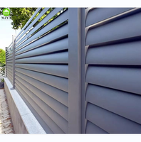 Système de clôture de jardin en aluminium, décoration extérieure, persienne horizontale en aluminium