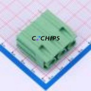 DB136-10.16-3P-GN-P Screw Terminal Block Through hole Component (THT),P=10.16mm Connector 1x3P 10.16mm Green Through Hole - Product Image 1