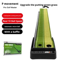 Tapis de putting de golf professionnel PGM TL041 pour intérieur et extérieur, gazon artificiel réaliste, base antidérapante, aide à l'entraînement pour la cour