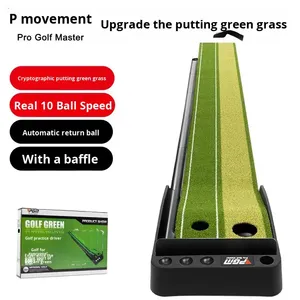 Tapis <span class=keywords><strong>de</strong></span> putting <span class=keywords><strong>de</strong></span> golf professionnel pour intérieur et extérieur, gazon artificiel réaliste, base antidérapante pour l'entraînement à la maison ou au bureau - Product Image 2