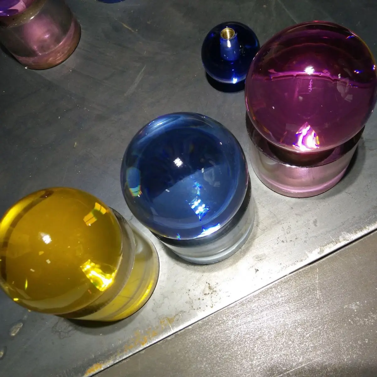 YOUYIZUO中空アクリルボール20mmクリアビーズハーフボール惑星の色プラスチック製品用クリスタルボール