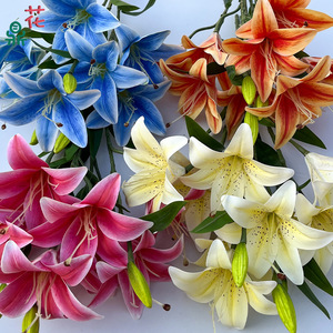 Bouquet de fleurs en soie Lily, fait main, décoration d'intérieur, décoration artistique de mariage, style moderne - Product Image 2