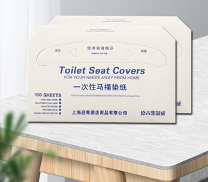 Protège-sièges de toilettes jetables 1 pli en fibre vierge 42x36cm, 2000 feuilles, lot de 25 paquets en carton pour toilettes commerciales - Product Image 2