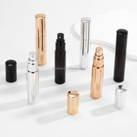 Vente en gros de petits flacons d'atomiseur d'échantillon de 10ml de flacons de parfum en verre et aluminium avec pulvérisateur de brouillard d'étanchéité à baïonnette pour emballage cosmétique