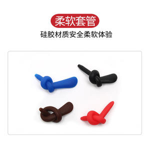 Fundas de silicona Keyou para patillas de gafas, antideslizantes, diseño de orificio redondo, colores rojo, azul, negro, blanco y marrón. - Product Image 3