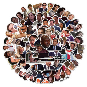 Pegatinas decorativas de vinilo para ordenador portátil, pegatinas de vinilo con diseño divertido de personaje clásico de serie de TV, <span class=keywords><strong>a</strong></span> prueba de agua, 100 unidades - Product Image 2