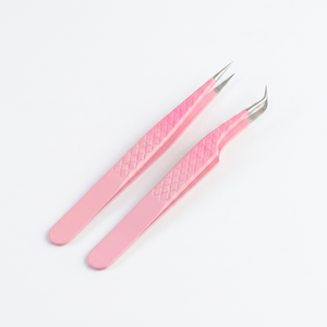 Pinzas para Extensión de Pestañas Comelyash, Personalizadas, de Acero Inoxidable Nano de 90 Grados, Dentadas/Lisas, con Punta de Fibra Negra y Dorada - Product Image 4