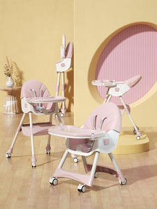 Silla plegable de alimentación alta para bebés, gran oferta de <span class=keywords><strong>Amazon</strong></span>, silla de <span class=keywords><strong>comedor</strong></span> portátil de plástico para niños, precio barato - Product Image 4