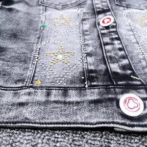 Ensembles de vêtements pour filles de boutique de mode professionnelle, été 2022, costume en jean pour filles - Product Image 4