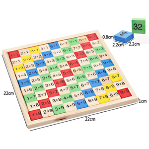 Gioco Educativo di <span class=keywords><strong>Matematica</strong></span> in Legno, Tavola di Moltiplicazione Arcobaleno, Giocattoli Didattici per <span class=keywords><strong>Matematica</strong></span>, Gioco da Tavolo - Product Image 2