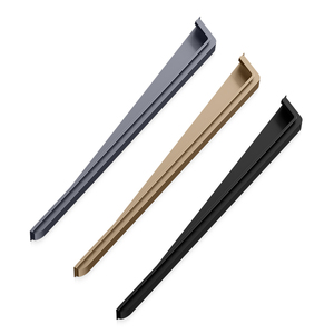 Alüminyum Alaşımlı Şimşek Şeklinde Gömme Çekme Kolları, Gardırop Dolap Mobilyaları için Gömülü Dolap Çekmece Kolları - Product Image 3