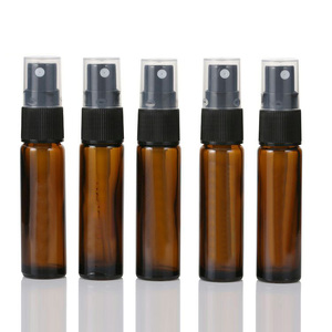 Botella vacía de vidrio marrón para Perfume, atomizador de Aroma, aceite esencial cosmético, de vidrio ámbar espray, 10ml - Product Image 1
