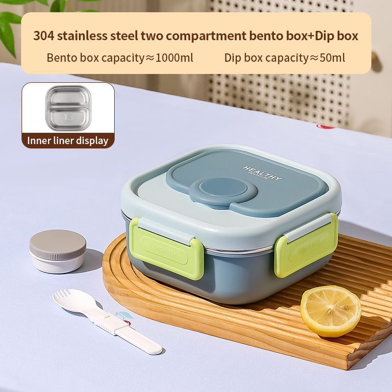 Bleu/Carré/Intérieur en acier inoxydable 304 / 2 grilles