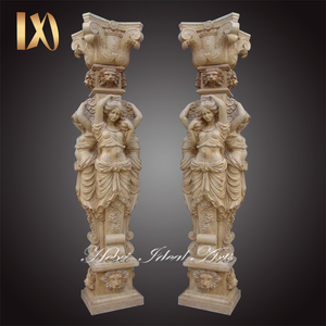 NGHỆ THUẬT Lý Tưởng Chạm Khắc Cột Đá Cẩm Thạch Vuông Hy Lạp Và Cơ Sở Thiết Kế Trụ Cột Bên Ngoài Nhà - Product Image 5