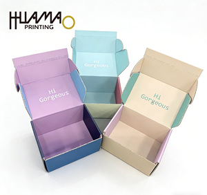 Boîtes d'expédition écologiques en matériaux recyclés, boîte de couleur personnalisable, boîtes en carton pliables, boîte d'emballage pour flacon compte-gouttes - Product Image 2