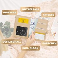 Famille allemande sublimation maternité notes dossier organisateur pu mutterpass cuir passeport titulaire pour personnalisation