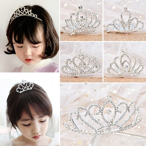 Tiaras brillantes para niñas y niños, diademas con diamantes <span class=keywords><strong>de</strong></span> imitación, diadema <span class=keywords><strong>de</strong></span> princesa <span class=keywords><strong>de</strong></span> plata elegante - Product Image 5