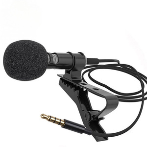 Micrófono Lavalier de grabación con cable de 3,94 pies, portátil profesional omnidireccional para entrevista de YouTube Vlog <span class=keywords><strong>ASMR</strong></span> - Product Image 1