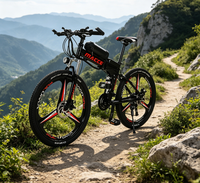 Vélo de montagne électrique pliable 20 pouces, moteur sans balais 350W, cadre en alliage d'aluminium, batterie au lithium, suspension intégrale, vélo électrique pour adultes