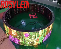 Écran LED flexible incurvé pour affichage numérique, mur vidéo intérieur et extérieur, publicité, signalisation numérique, scène, OEM P2.5, 2,5 mm