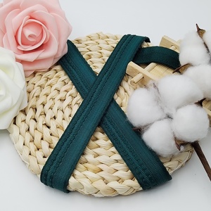Cinta de poliéster de nailon personalizada de alta calidad, cinta para tuberías, embalaje de logotipo Jacquard para bolsas de ropa y accesorios de costura - Product Image 1