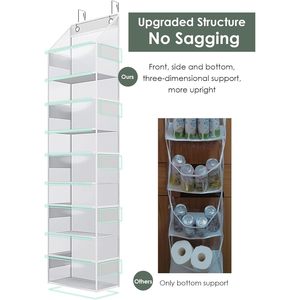 Organisateur de porte en PVC transparent, sac de rangement suspendu à 5 étagères, organisateur derrière la porte pour chambre à coucher ou chambre d'enfant - Product Image 3