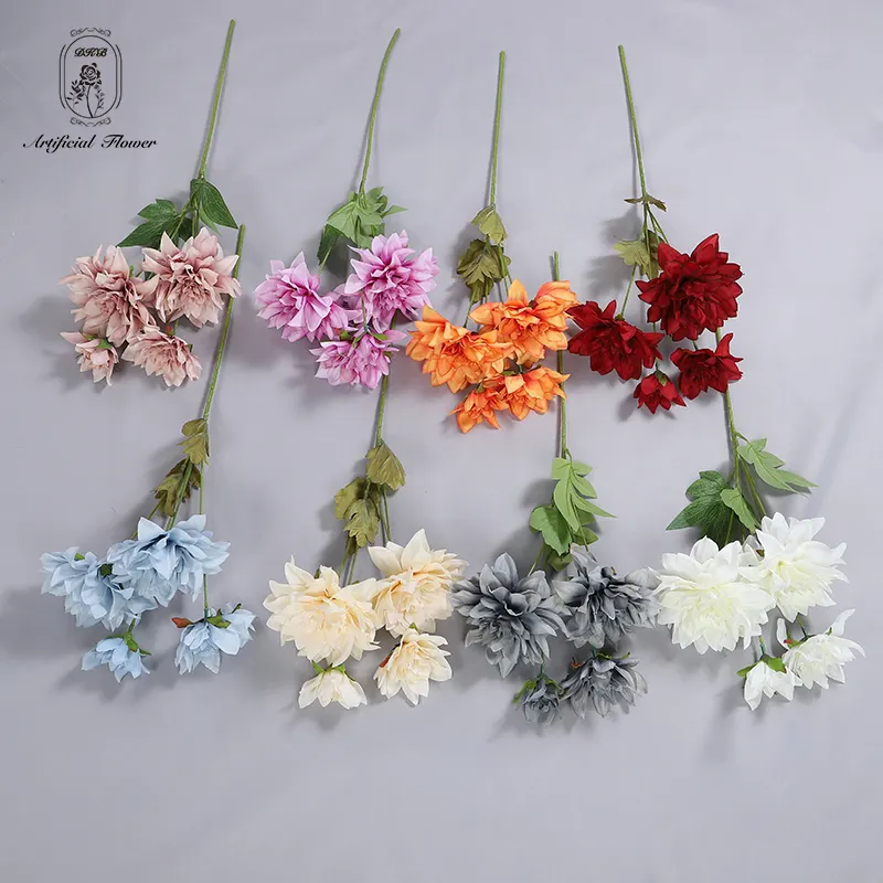 DKB Factory Direct Sale Artificial Dahlia Flower Wholesale Loose Flowers for Bouquet Decoration