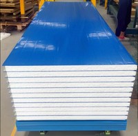 Panneaux sandwich isolants durables en polyuréthane/EPS/PIR/laine de verre/laine de roche pour murs extérieurs
