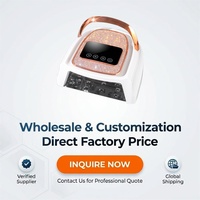 Lámpara de Uñas de Fábrica con Acabado de Diamantes Dorados Personalizado, 30 Perlas, Fuente de Luz Dual, Pantalla LCD, Sensor Infrarrojo, Placa Magnética para Distribuidores