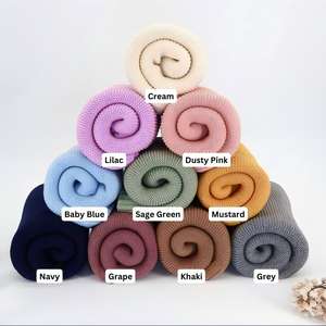 Kaiyue 100% katun rajut selimut bedong baru lahir menerima selimut bayi sendawa Set hadiah pribadi kotak hadiah mandi bayi - Product Image 5