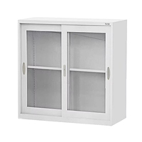 Armoire de classement de bureau moderne à double porte en acier avec serrure sécurisée, rangement mobile pour la maison, le bureau et l'usage commercial