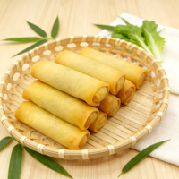 Rouleaux de printemps surgelés 50g prêts à frire, légumes surgelés IQF, peau fine croustillante, Dim Sum asiatique, export en vrac, fournisseur OEM