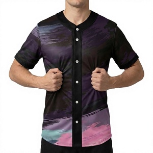 Camiseta de Béisbol con Botones, Ropa Deportiva, Camisa de Poliéster, Fabricante Mayorista OEM - Product Image 3