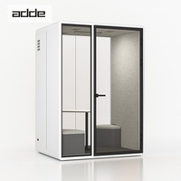 Cabine de réunion insonorisée acoustique pour deux personnes avec porte en verre, éclairage LED et ventilation