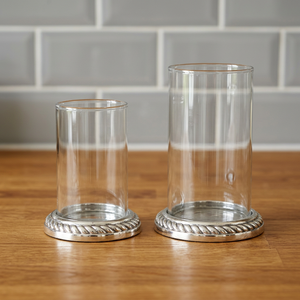 silver & <b>glass</b> <b>hurricane</b> <b>candle</b> <b>holder</b> metal frame <b>hurricane</b> pillar <b>holder</b> silver <b>hurricane</b> pillar <b>candle</b> <b>holder</b> <b>Glass</b> <b>Hurricane</b> - Product Image 5