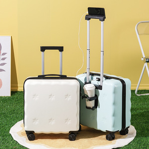 Trolley Case Boarding Universal Wheel <strong>Suitcase</strong> 18 Inch <strong>Light</strong> <strong>Weight</strong> With Makeup Cause Travel Luggage Mini <strong>Suitcase</strong> Luggage - Product Image 4