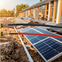 Câblage électrique PV1-F durable isolé sans oxygène 1 fils à noyau de cuivre fournit des câbles PV résistants aux UV pour système solaire