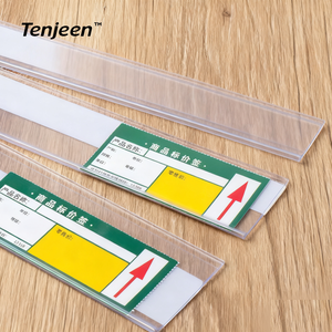 <span class=keywords><strong>PVC</strong></span> trong suốt Kệ nhựa <span class=keywords><strong>Clip</strong></span> rõ ràng <span class=keywords><strong>PVC</strong></span> Kệ talker giá kênh tag dữ liệu dải vé giữ nhãn - Product Image 1