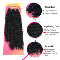 Cheveux synthétiques à tresser Julianna Wholesale 3X Jerry Water Wave Curly Protein Organic Crochet Hair, résistants à la chaleur, en fibre bio