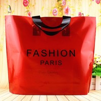 Sacs de shopping réutilisables en HDPE avec poignée souple, imprimés avec un logo personnalisé, imperméables, pour vêtements et chaussures