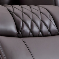 Canapé inclinable et inclinable à un siège en cuir véritable de luxe, best-seller, avec mousse à mémoire de forme, pieds en métal, pour home cinéma et salon