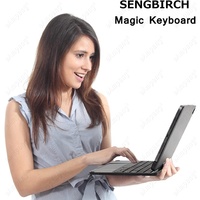 Keyboard Ajaib Nirkabel Magnetik Berputar 360 Derajat dengan Touchpad Keyboard Ajaib Berlampu untuk Apple iPad Mini 6 2022 Generasi ke-6