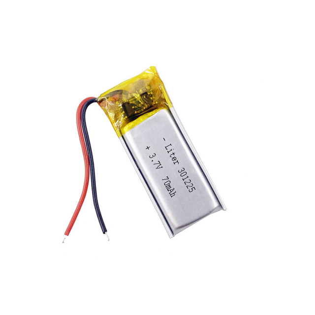 Lithium Polymer Battery Pack for Cameras-3.7V 70mAh Rechargeable Battery Model 301225