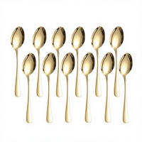 Cuillères à expresso Demitasse en acier inoxydable 304 doré, mini-cuillères à café en acier inoxydable de qualité alimentaire, petites cuillères pour café et thé