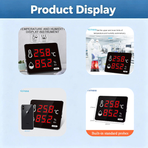 Veinasa-HEC-106 Wall-Mounted Smart Digital <strong>Temperature</strong> and Humidity Display Thermometer Customizable OEM ODM for Industrial Use - Product Image 2